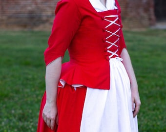 Historical apron in cotton
