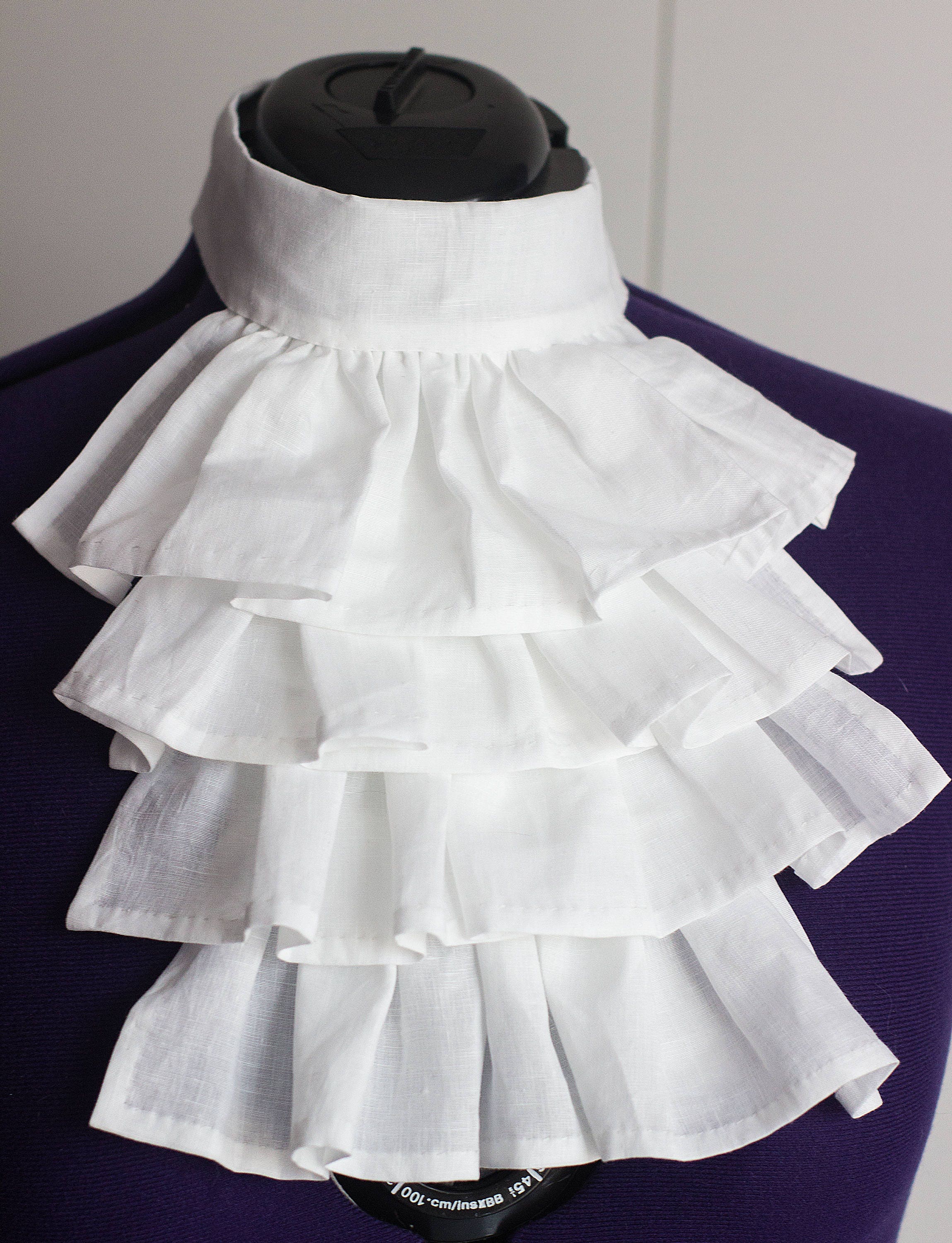 18th century cotton or linen jabot free size Cravat stock Etsy