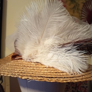 Ancienne Paille à Chapeaux – 5 Mètres, Couleur écru, Années 30, Parfait état