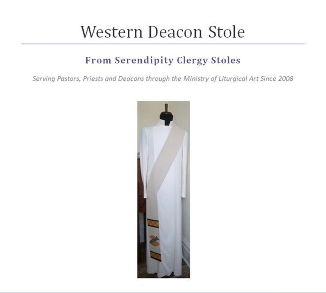 PDF Directions (NOT a Pattern) for Western Style Deacon Stole -- 28 Page Booklet Over 18 Photos -- See Description - Etsy pdf-directions-not-a-pattern-for-western-style-deacon-stole-28-page-booklet-over-18-photos-see-description-etsy