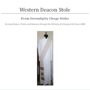 PDF Directions (NOT a Pattern) for Western Style Deacon Stole -- 28 Page Booklet Over 18 Photos -- See Description