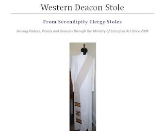 PDF Directions (NOT a Pattern) for Western Style Deacon Stole -- 28 Page Booklet Over 18 Photos -- See Description