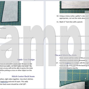 PDF DOWNLOADPrintable Tapered Clergy Stole Pattern and Instructions See below for answers to your questions image 3