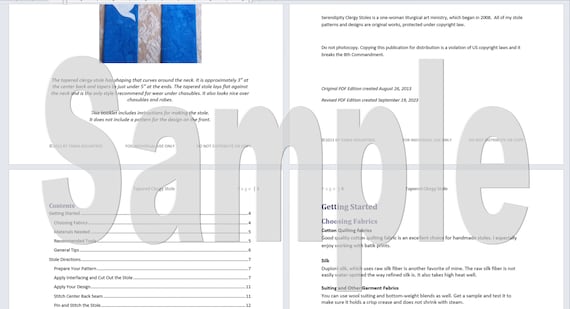 PDF Downloadprintable Tapered Clergy Stole Pattern and Instructions See Below for Answers to Your Questions - Etsy