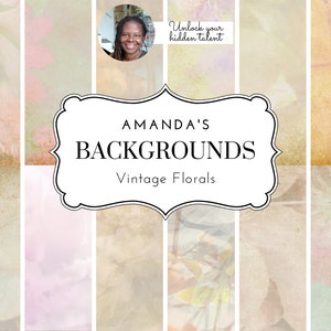 Vintage Florals, Art Journal Papers,  Digital Download, Floral papers, Mixed Media Art, Collage, Digital Papers