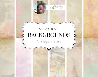 Vintage Floral Art Journal Papers: Mixed Media Collage (Digital Download)