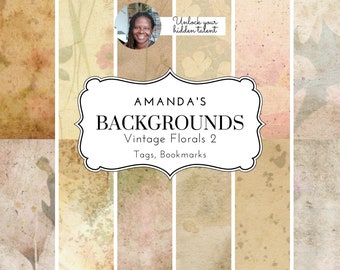 Vintage Floral Tags and Bookmarks: Art Journal Ephemera (Digital Download)