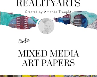 Circles Mixed Media Art Papers: Backgrounds for Junk Journals (Digital Download)