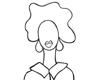 Digital Face Stamp: Printable Art Journal & Cardmaking (PDF)