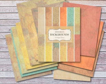 Vintage Daisy Art Journal Pages: Floral Collage Papers (Digital Download)