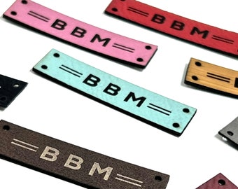Custom Faux Leather Labels, Knit & Crochet Tags (0.5”x2")