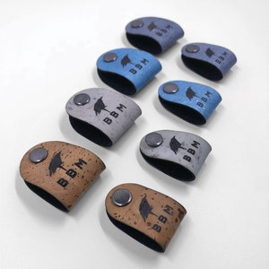 Colored Folded Design Leather Buttons 