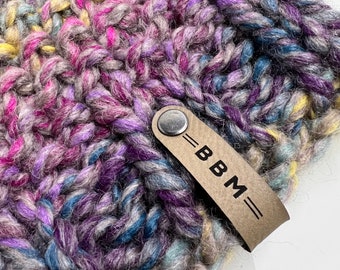 Custom Faux Leather Knitting Tags, Personalized Business Labels (No Sew)