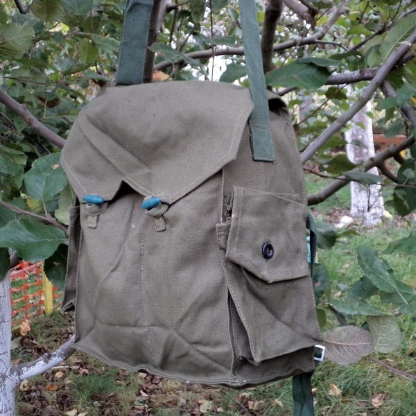 Vintage Army Bag, schoudertas militaire, kaki groene leger tas, NOS militaire tas, Canvas tas, Crossbody militaire tas