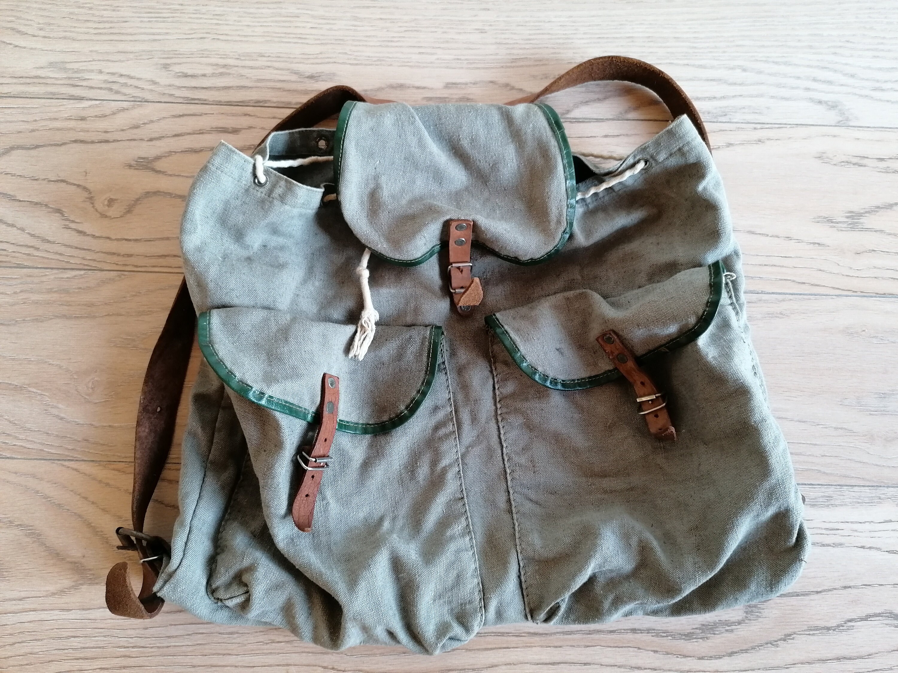 Vintage Military Canvas Backpack Army Backpack 70s Backpack Etsy