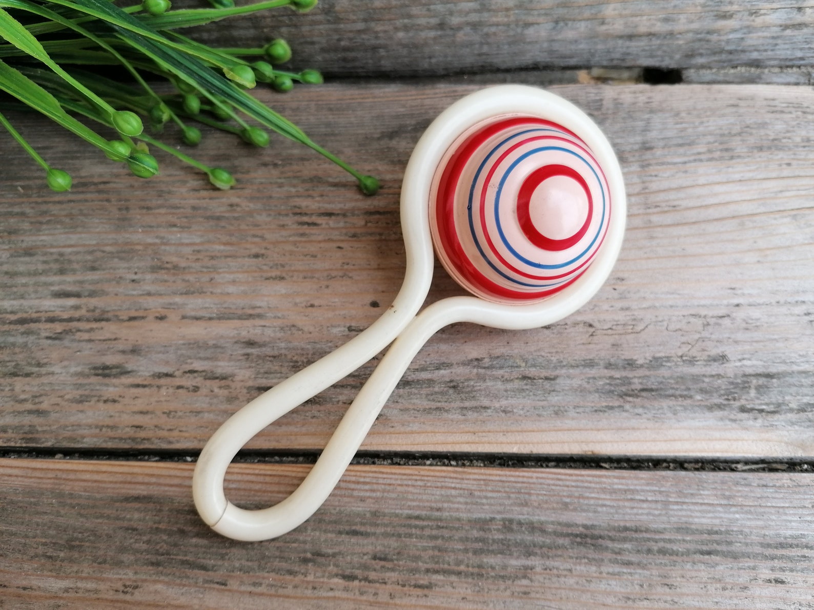 Vintage Baby Rattle Plastic Shaker Baby Plastic Rattle Toy Etsy