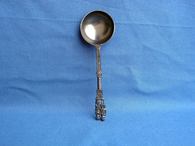 Vintage Spoon Ladle German Tin Spoon Old Ladle 60s Pure Tin Etsy