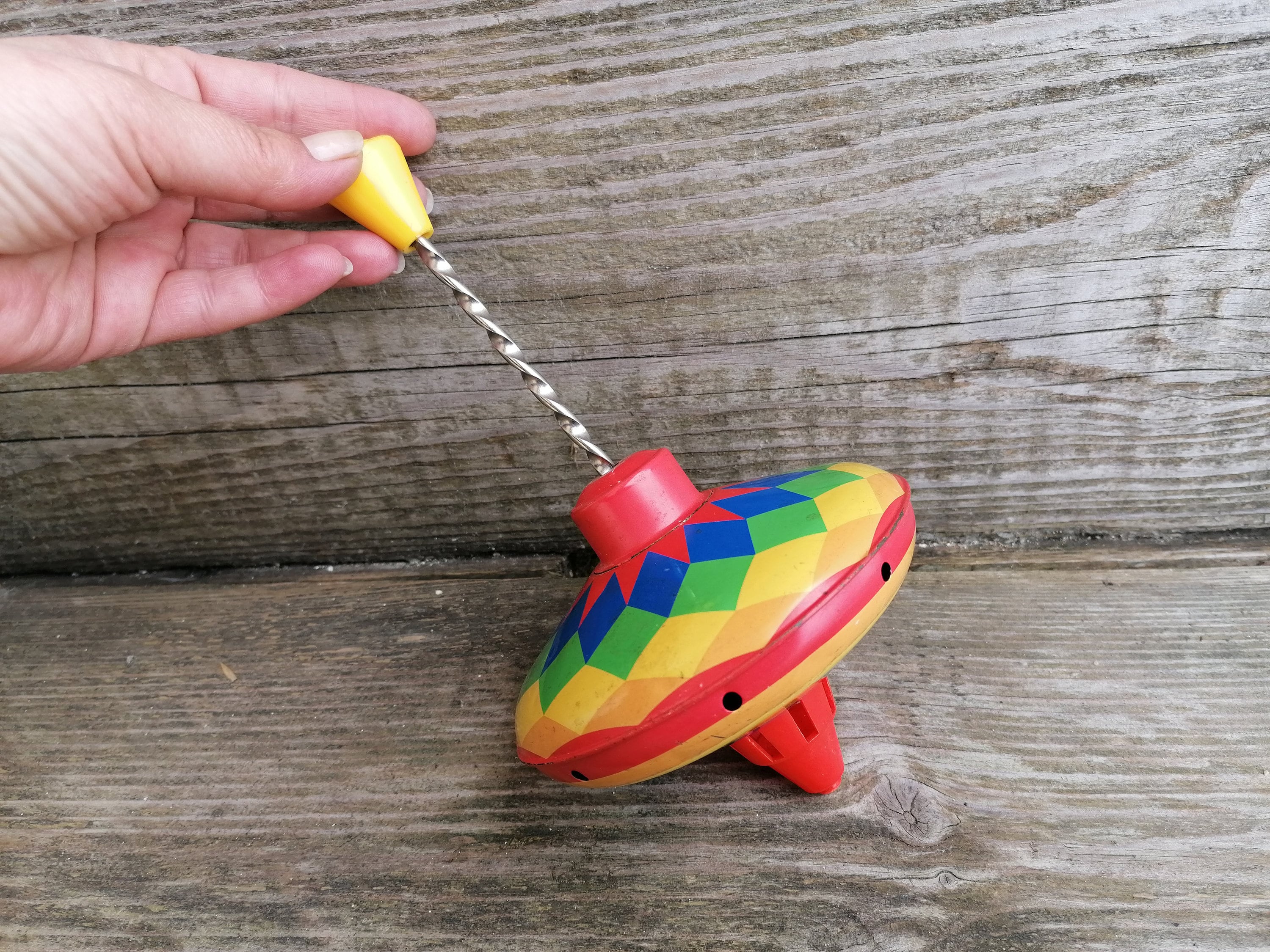 Toys & Games Vintage Spinning Top Pretend Play