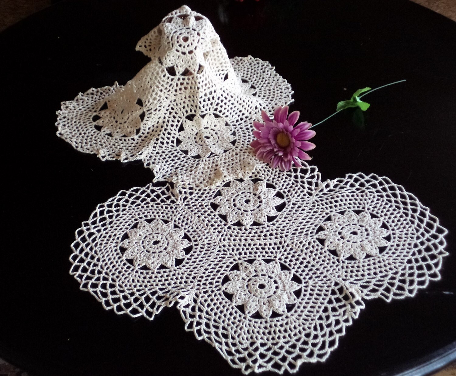 Set of 6 Vintage Doilies Handmade