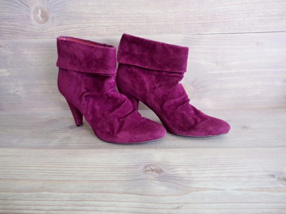 purple ankle boots uk