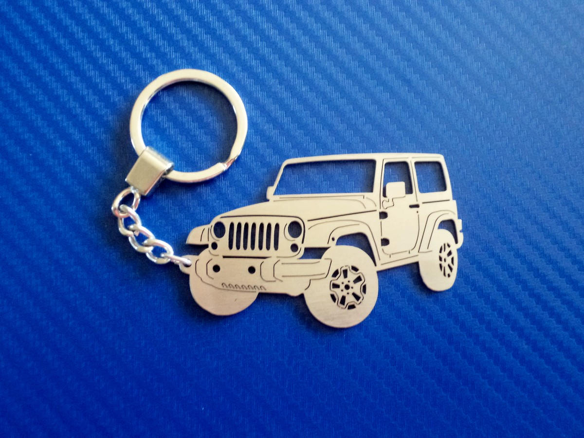 Jeep Wrangler Steering Wheel Key Chain Keychain Keyfob
