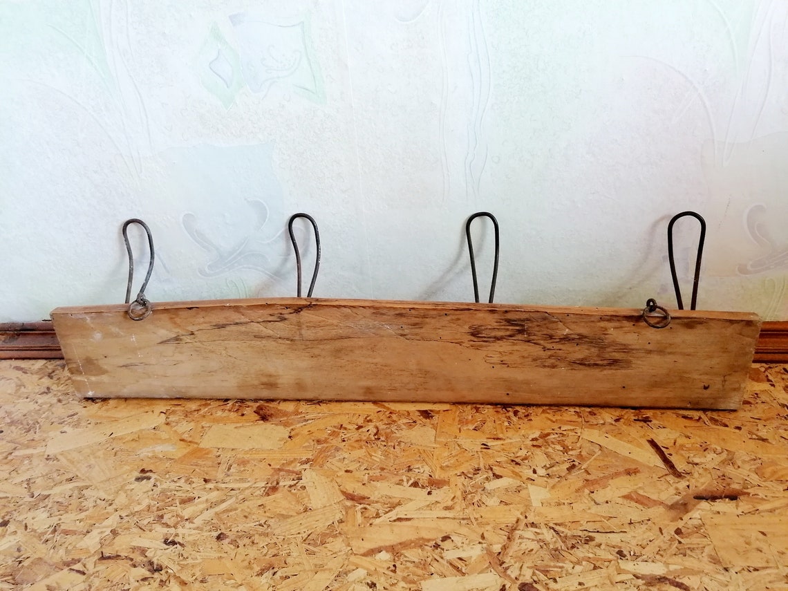 Antique 50's Wall Hanger Rustic Wooden Wall Hanger Rustic Etsy