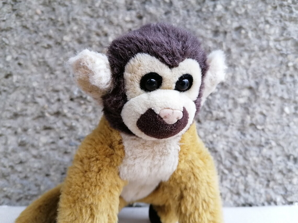 Capuchin Monkey Plush Toy Monkey With Long Tail Plush Stuffed Etsy