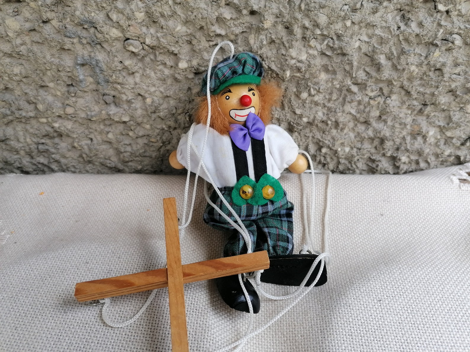 Vintage String Puppet Clown Puppet Doll Clown Etsy