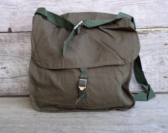 Vintage Army Bag Vintage Canvas Bag Dark Green Military Bag Etsy