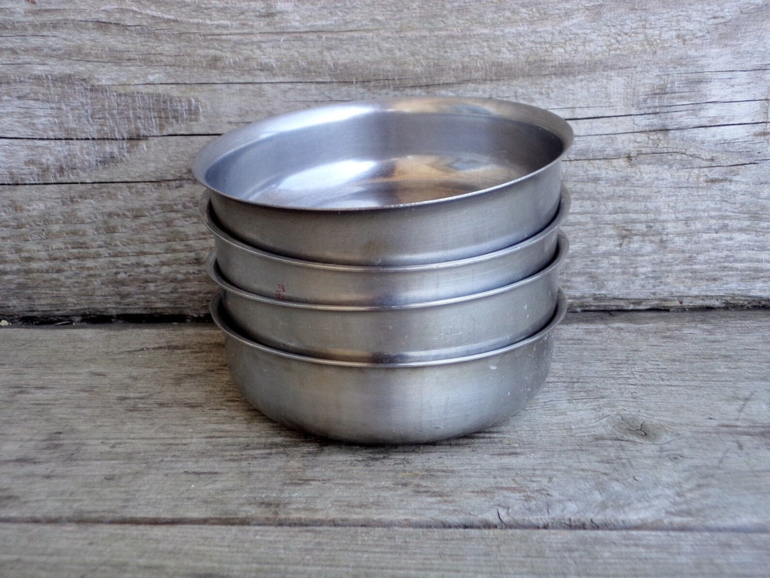 Vintage Stainless Steel Bowls Set of 4 Metal Soup Bowls Etsy