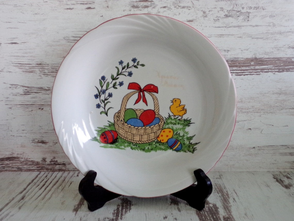 Vintage Easter Plate Porcelain Easter Dish International Etsy