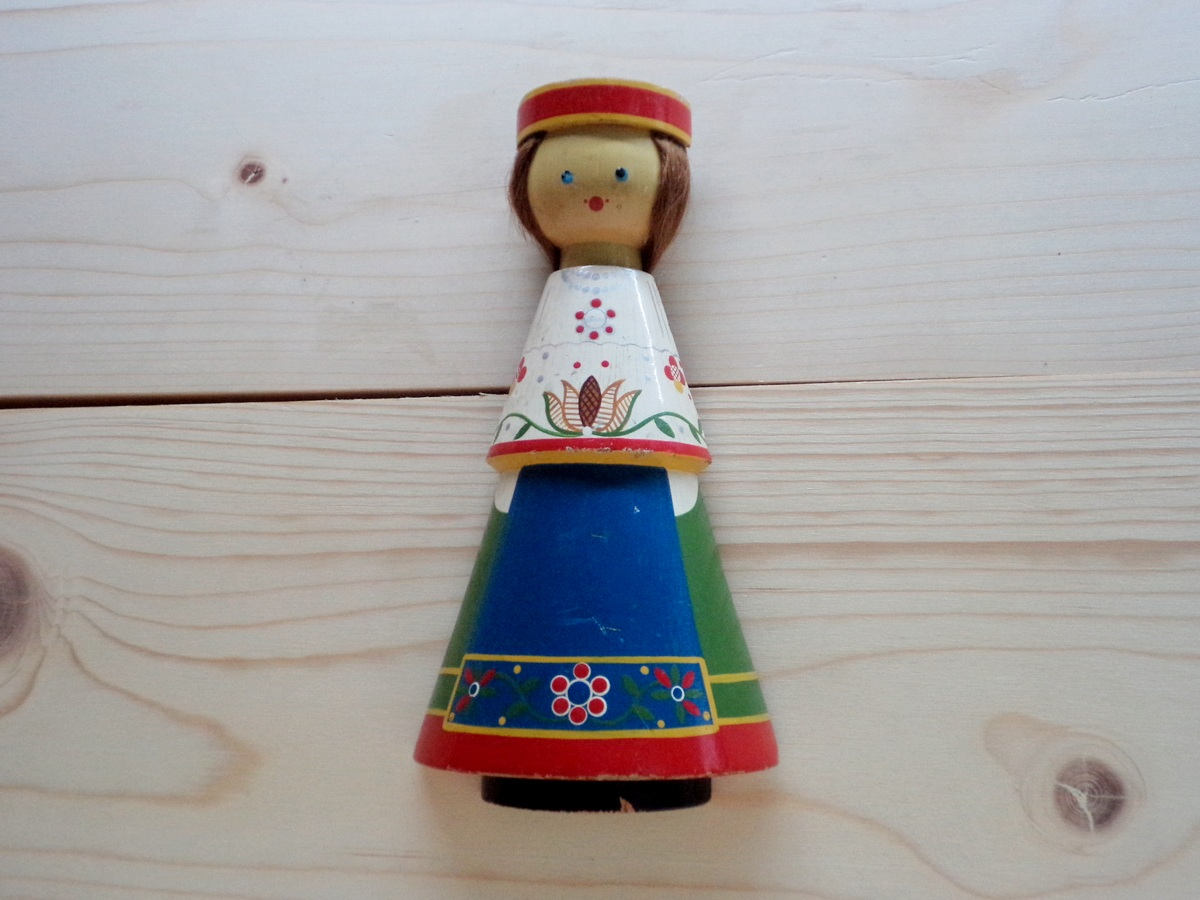 vintage wooden doll