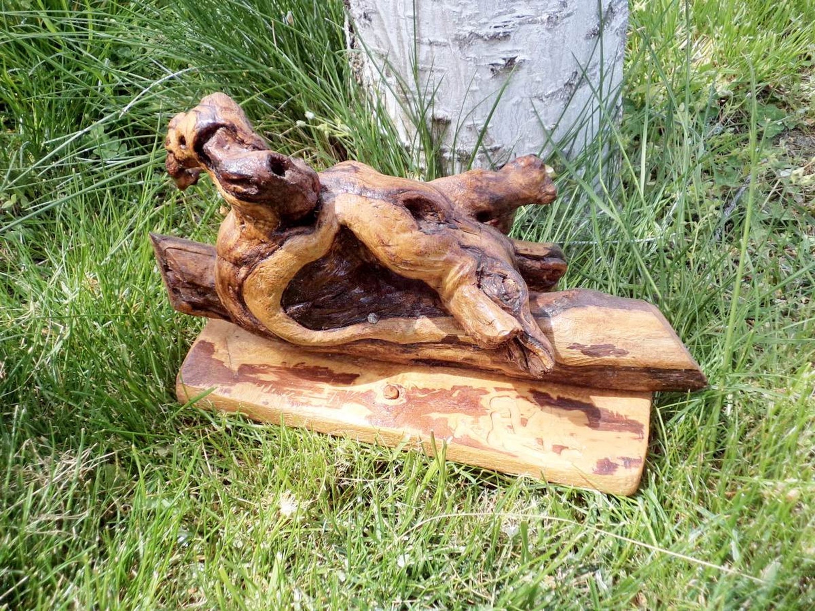 Large Tree Root Sculpture Natural Driftwood Handmade Wood Etsy