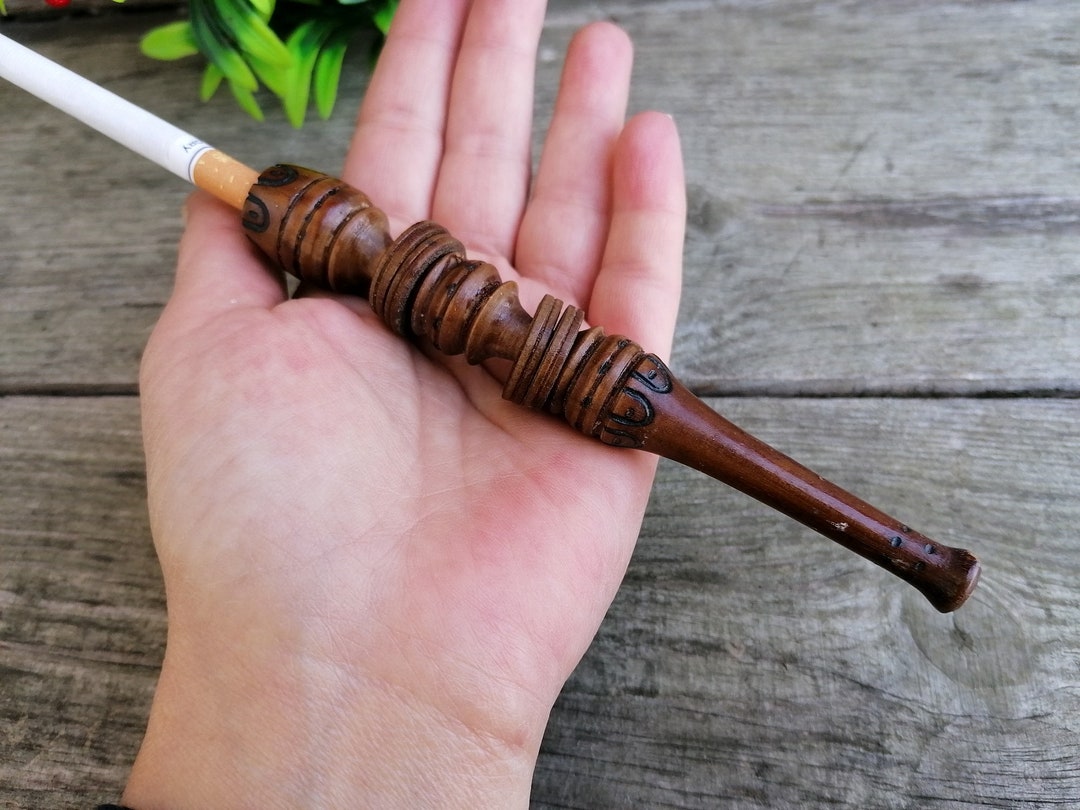 Vintage Cigarette Holder Wooden Cigarette Holder Hand Etsy