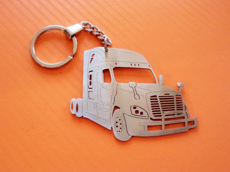 Key chain similar to Freightliner Truck Keyring for Etsy