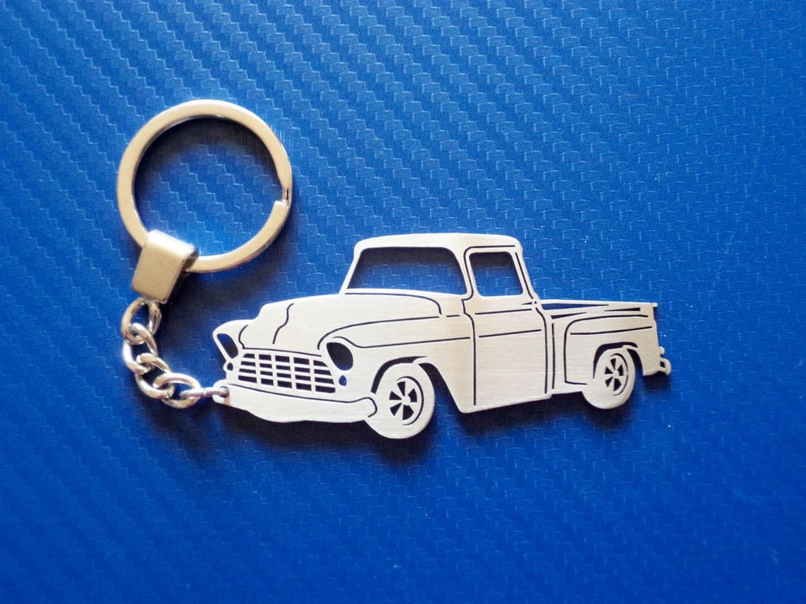 Key chain for 1955 Chevy Truck Car Keychain Keyring for Etsy