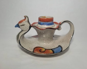 Vintage Ceramic Handpainted Made in Japan Duck Candle Stick Holder - NG