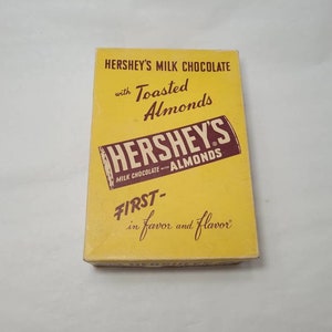 Vintage Hersheys Toasted Almond Chocolate Bar Box - NG