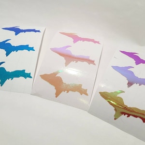 UP Holographic Stickers - Set of 3 - 2 inch - Upper Peninsula of Michigan - Yooper