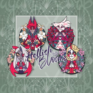 Hellish Blooms // Hard Enamel Pin Set