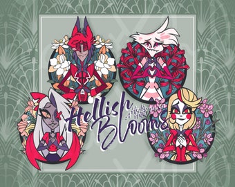 Hellish Blooms // Hard Enamel Pin Set
