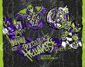 Beetlejuice-X-Hellaverse (PART 2) // Hard Enamel Pin Set