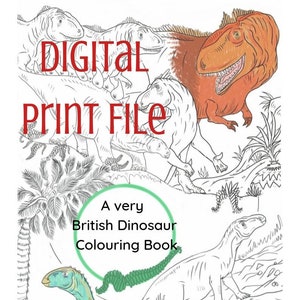 Digital Download - Dinosaur Colouring Book pages - Prehistoric Jurassic Educational Activity - Arts & Crafts - Instant Print