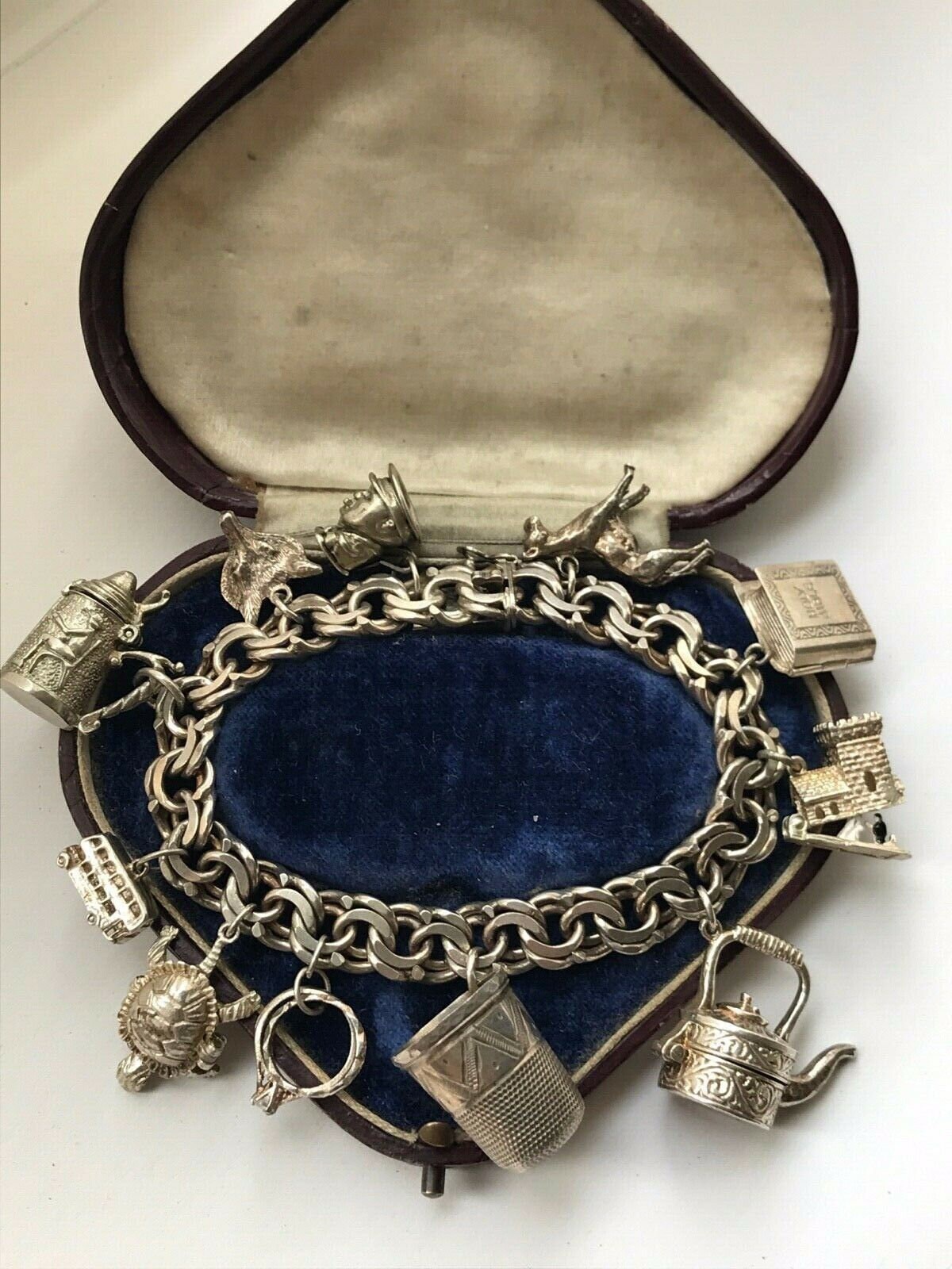 Vintage 7.5 Hallmarked Sterling Silver Heavy Charm Etsy