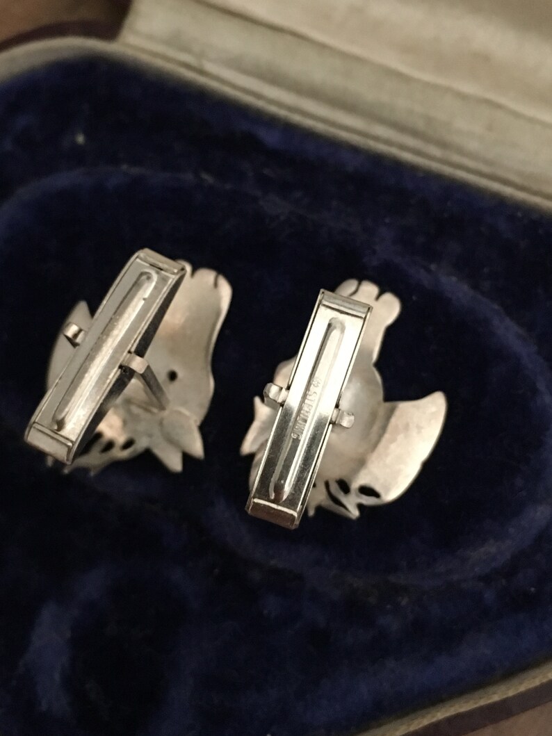 Gorgeous Vintage Marked Sterling Silver Horse Head Cufflinks 6.30gr