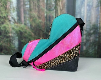 Op maat gemaakte hartvormige heuptas / crossbodytas - kies je eigen kleuren