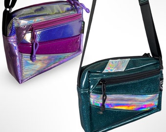 Kleine op maat gemaakte boxy crossbodytas in persoonlijke kleuren