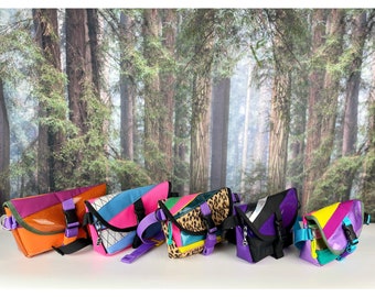 Op maat gemaakt heuptasje met klep aan de bovenkant