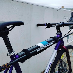 Bike Polo Padded Top Tube Cover with Straps / Frame Pad Protector / Glitter / Colorful / Custom Fixed Gear