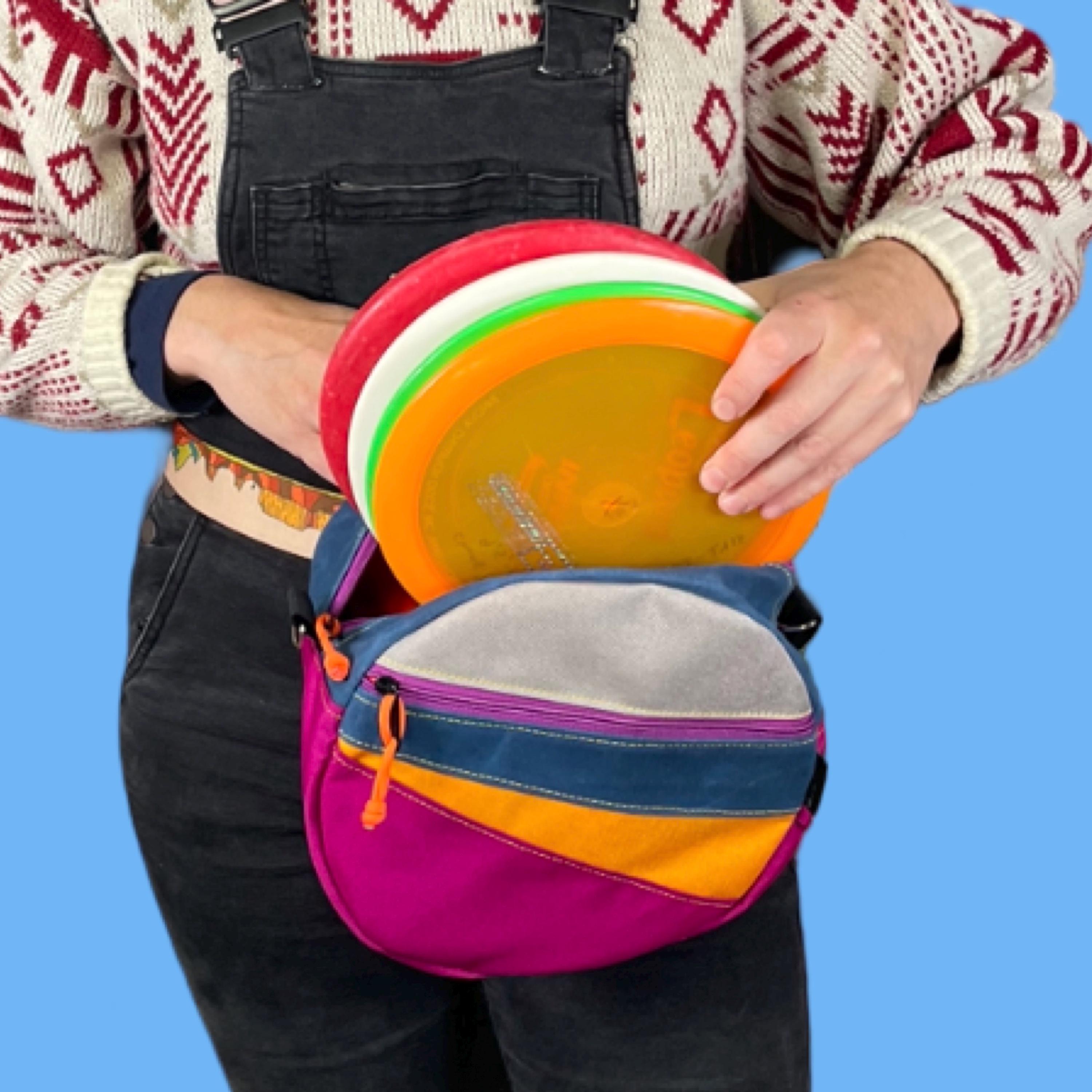 Disc Golf Crossbody and Hip Bag - Choose Your Own Colors - Made to Order